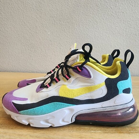 Nike Air Max 270 React Shoes Womens Size 6.5 Running AT6174-101 Sneakers - Picture 5 of 12